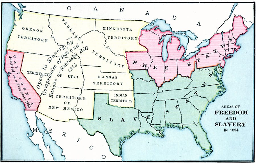 slave and free states